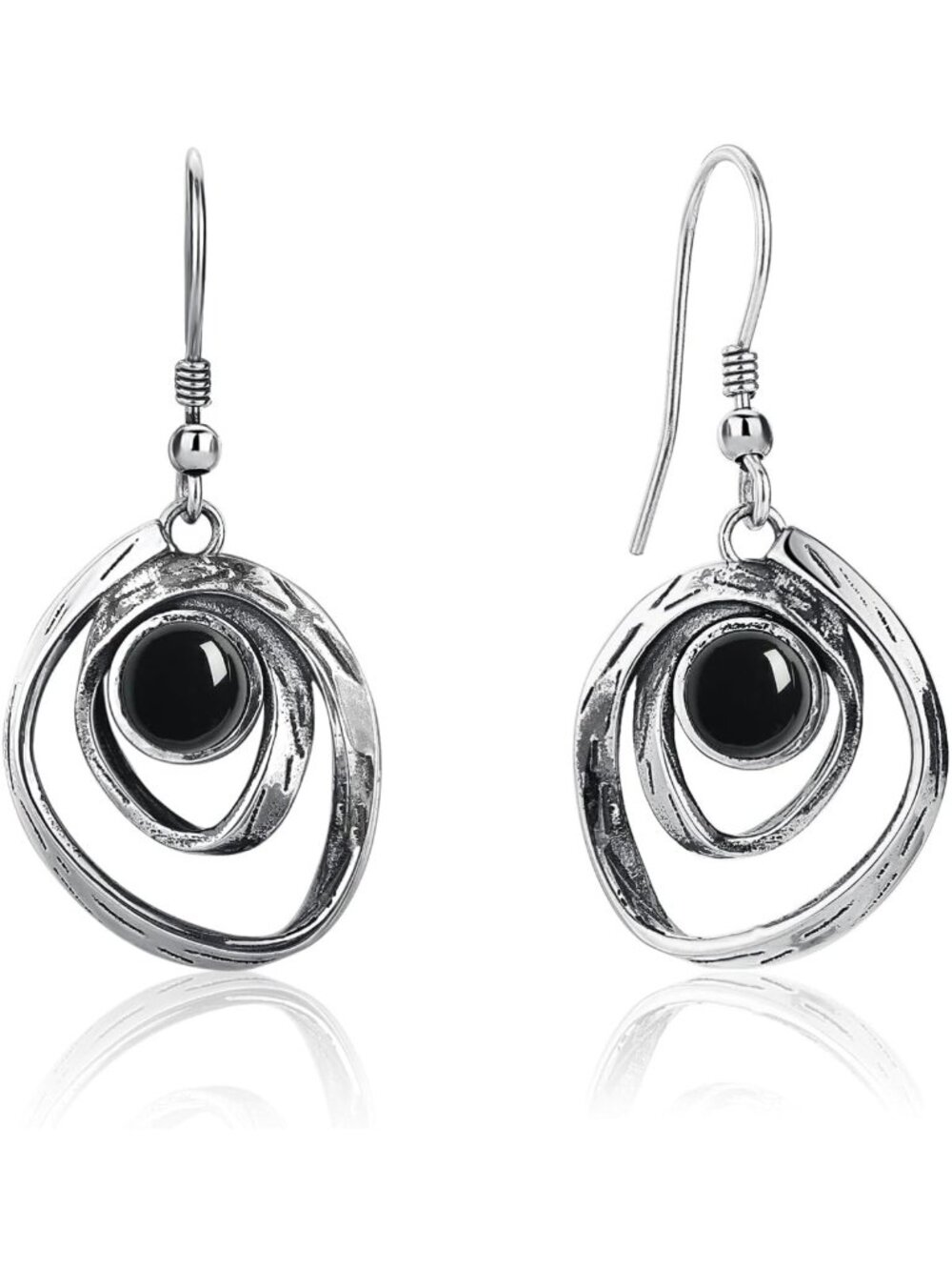 Boho Turquoise Earrings in Sterling Silver - Trendy Women's Jewelry Accessory